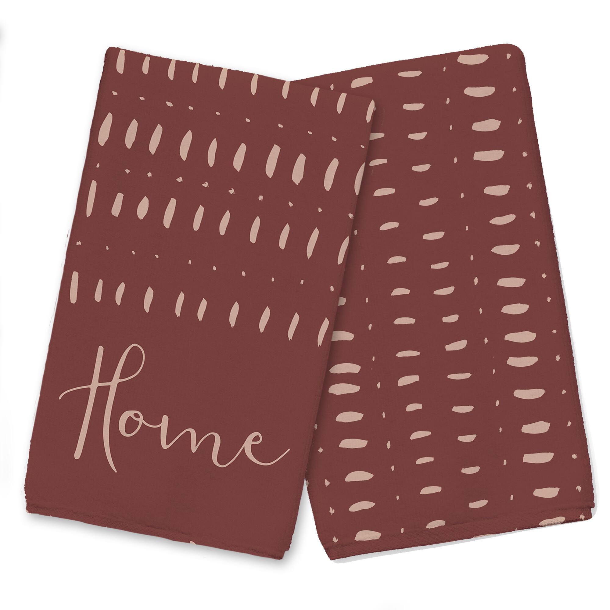 Home Pink Abstract Dots 16" x 25" Tea Towel Set of 2